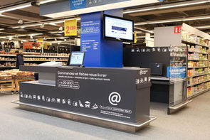 Sobriété et technologie, caisses en libre service, « boutique en ligne », système de bornes interactives : Carrefour Auteuil, dont l’ambition est de « répondre à tous les besoins de tous les clients. »