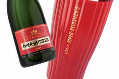 Seau à Champagne Piper Heidsieck Design Jaime Hayon - Plastique Rouge - Années 2000