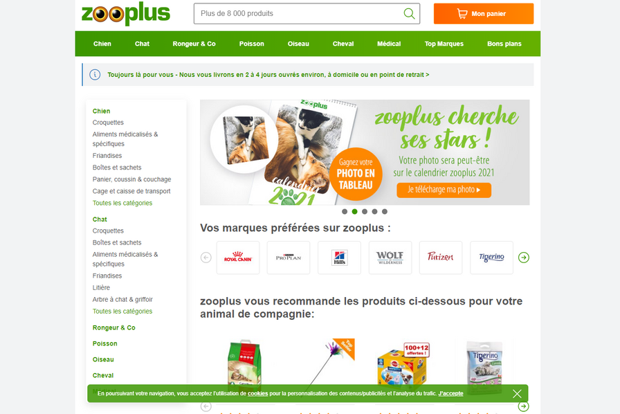 Zooplus Est L Animalerie En Ligne La Plus Visitee En France