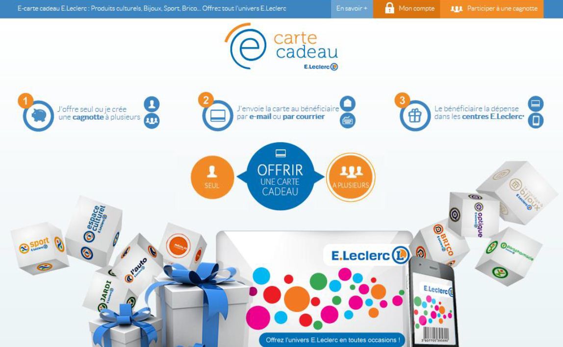 La nouvelle carte cadeau Leclerc est...